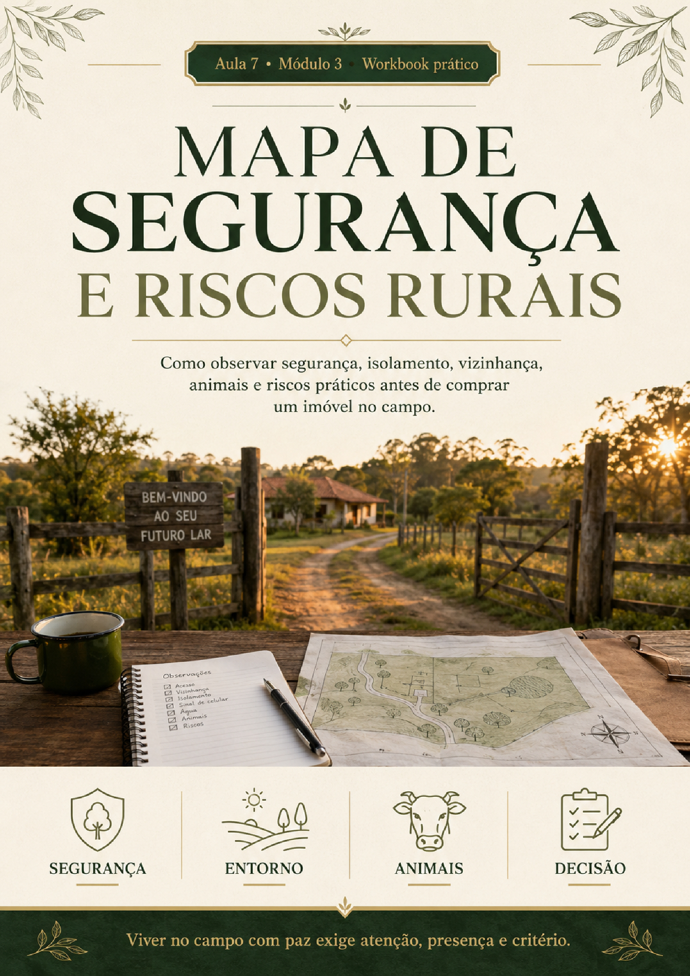 Capa do workbook Mapa de Segurança e Riscos Rurais